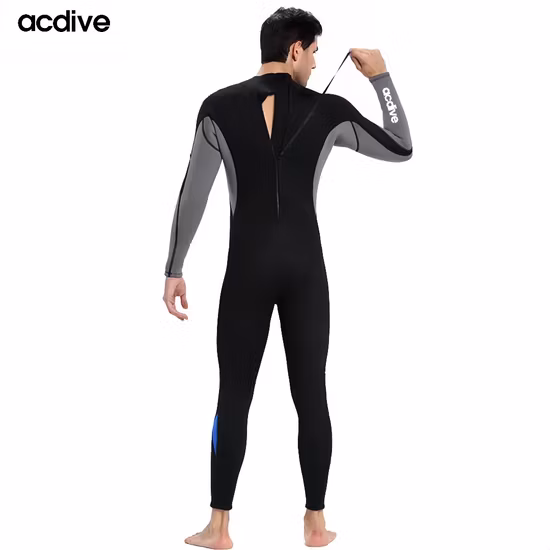Traje de neopreno de 3mm para hombre, traje de neopreno de manga larga para surf, buceo completo, caliente
