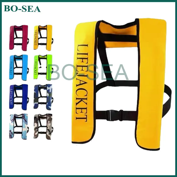 Chaleco salvavidas marino inflable adulto colorido de la venta entera del precio barato Chaleco salvavidas marino