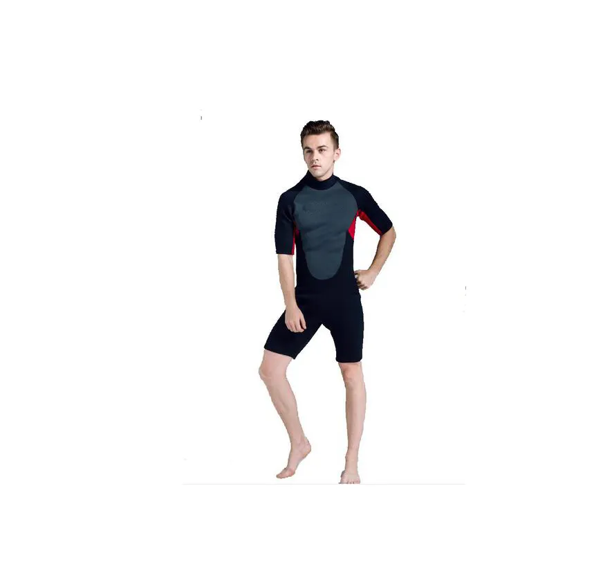 Traje de buceo de Lycra para hombres y mujeres, traje de neopreno de pierna corta para surfear y bucear